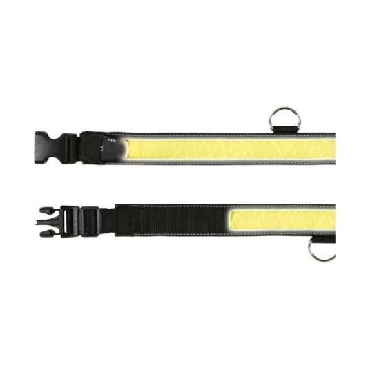 Trixie Flash + Reflect Halsband - Schwarz-Gelb *