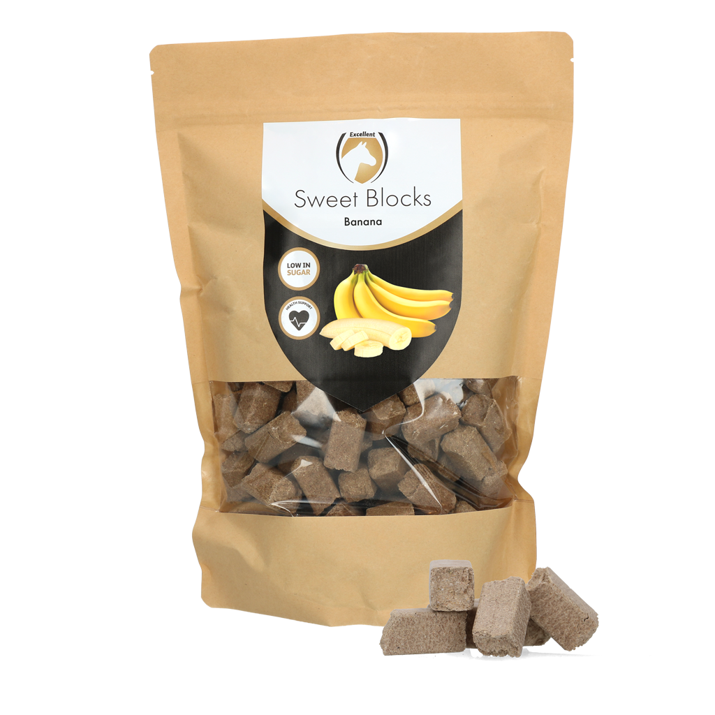 Sweet Banana Blocks – Natürliche Banane als Pferdesnack *