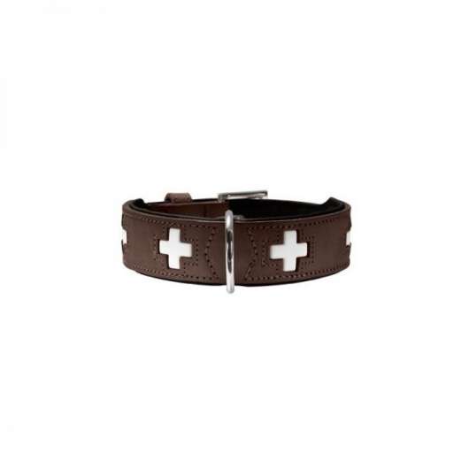Hunter Halsband Swiss nickel, braun*