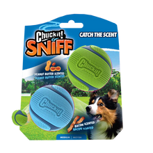 Chuckit! Sniff Fetch Ball Bacon & Peanut Butter M 2-pack *