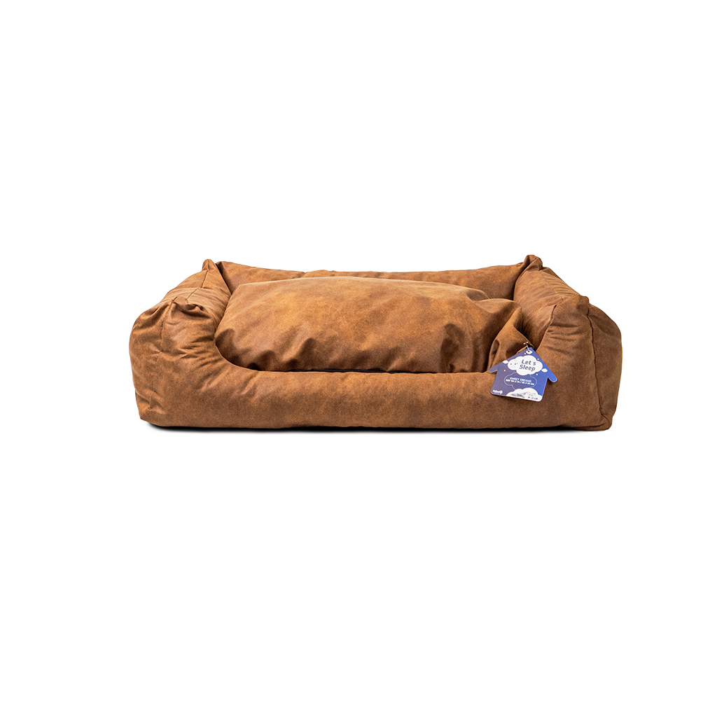 Let's Sleep Sweet Dreams Hundekorb Mit Kissen L Cognac *