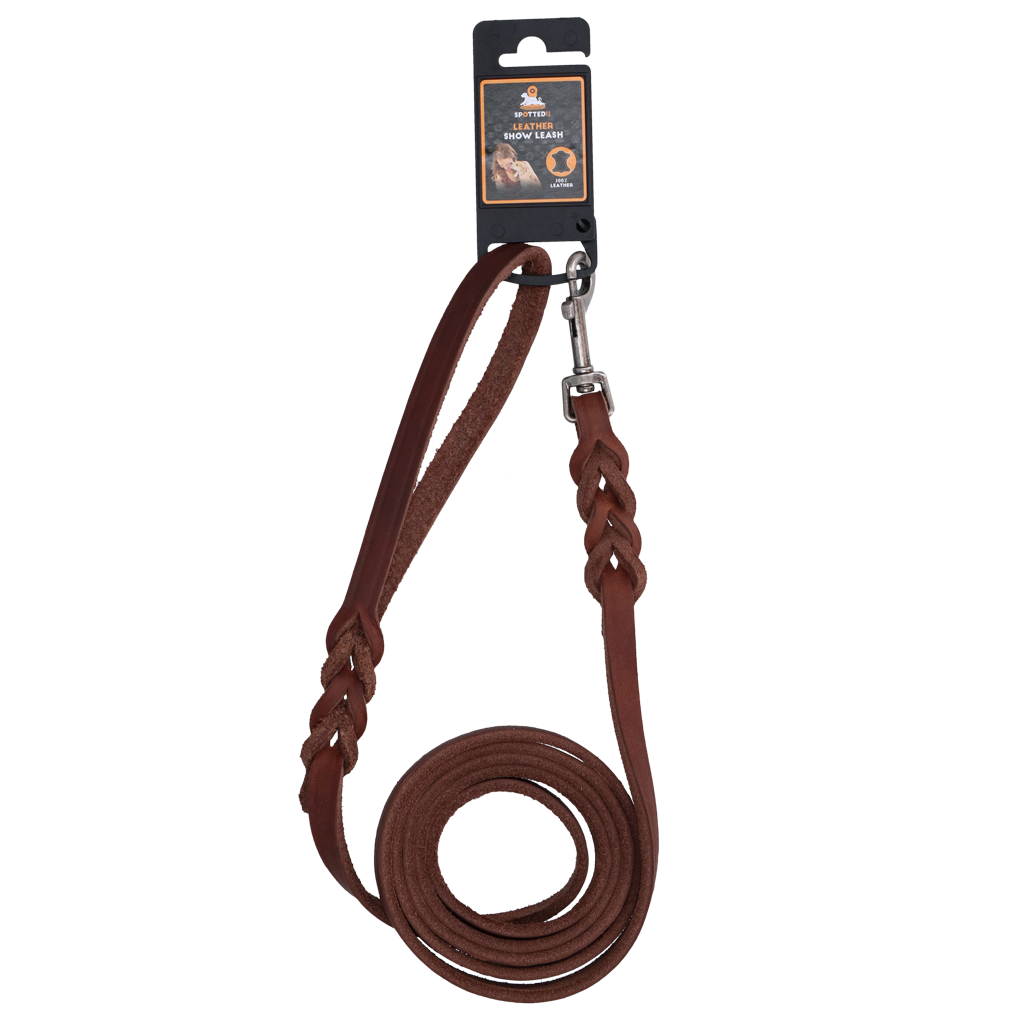 Spotted! Pro Leder Führleine Braun 1,6 x 180 cm (Bolzenhaken) *