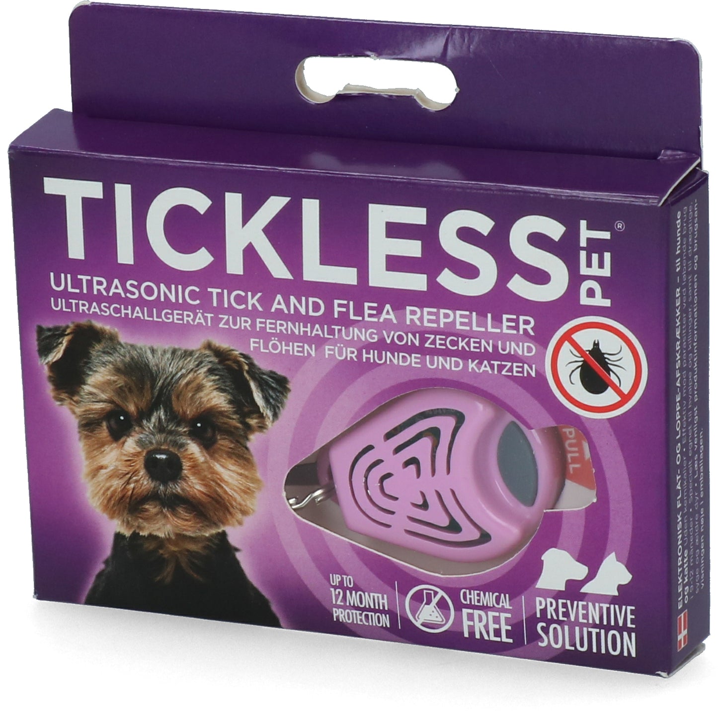 Tickless Pet Mindestschutz von 6 Monaten Rosa *