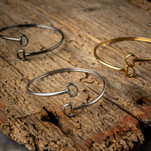 Sterling Silber D-Ring Bit Cuff Armband