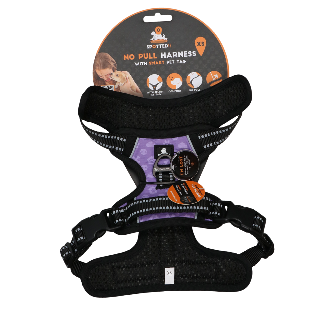 Spotted! PRO Geschirr Lila XS – Perfekte Passform für sehr kleine Hunde *