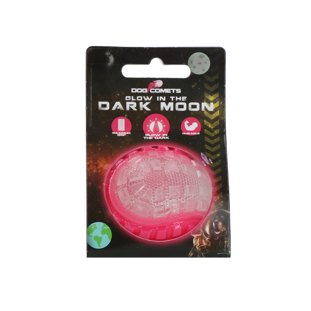 Dog Comets Glow in the Dark Moon Pink S *