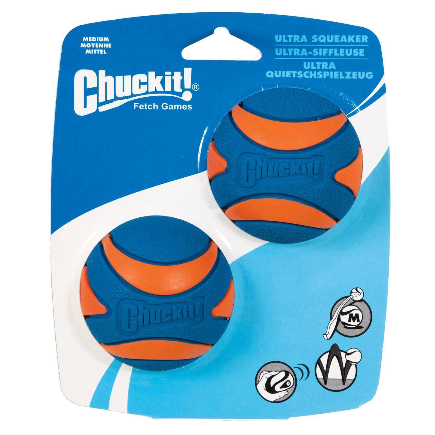 Chuckit Ultra Squeaker Ball M 6 cm 2 pcs *