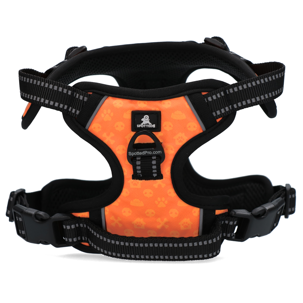 Spotted! PRO Geschirr Orange XL – Starkes & stabiles Hundegeschirr für große Hunde *
