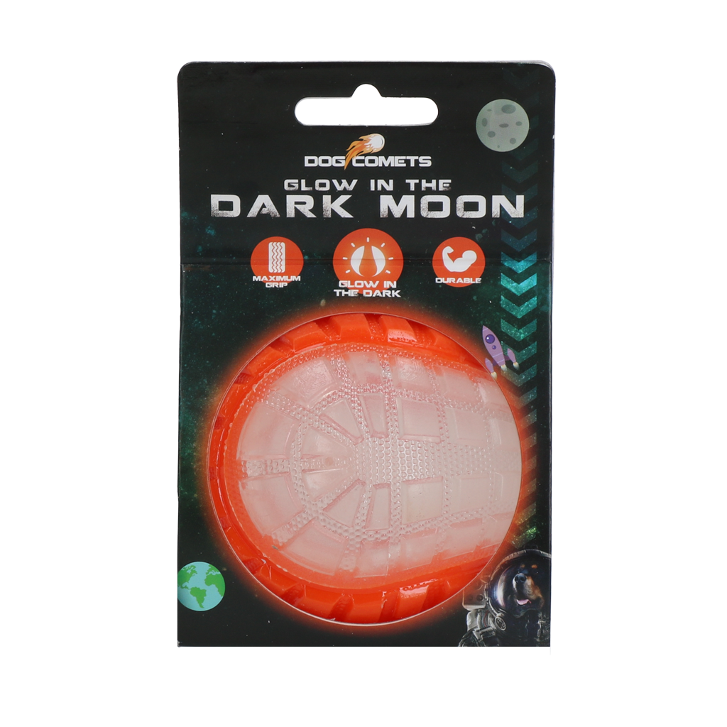 Dog Comets Glow in the Dark Moon Orange M *