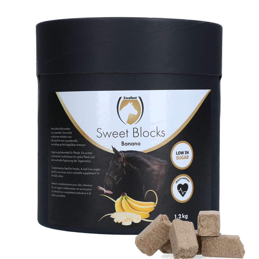 Sweet Banana Blocks – Natürliche Banane als Pferdesnack *