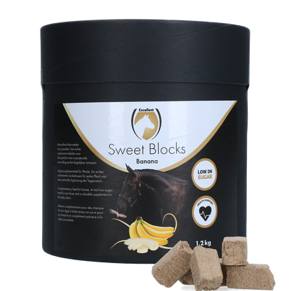 Sweet Banana Blocks – Natürliche Banane als Pferdesnack *