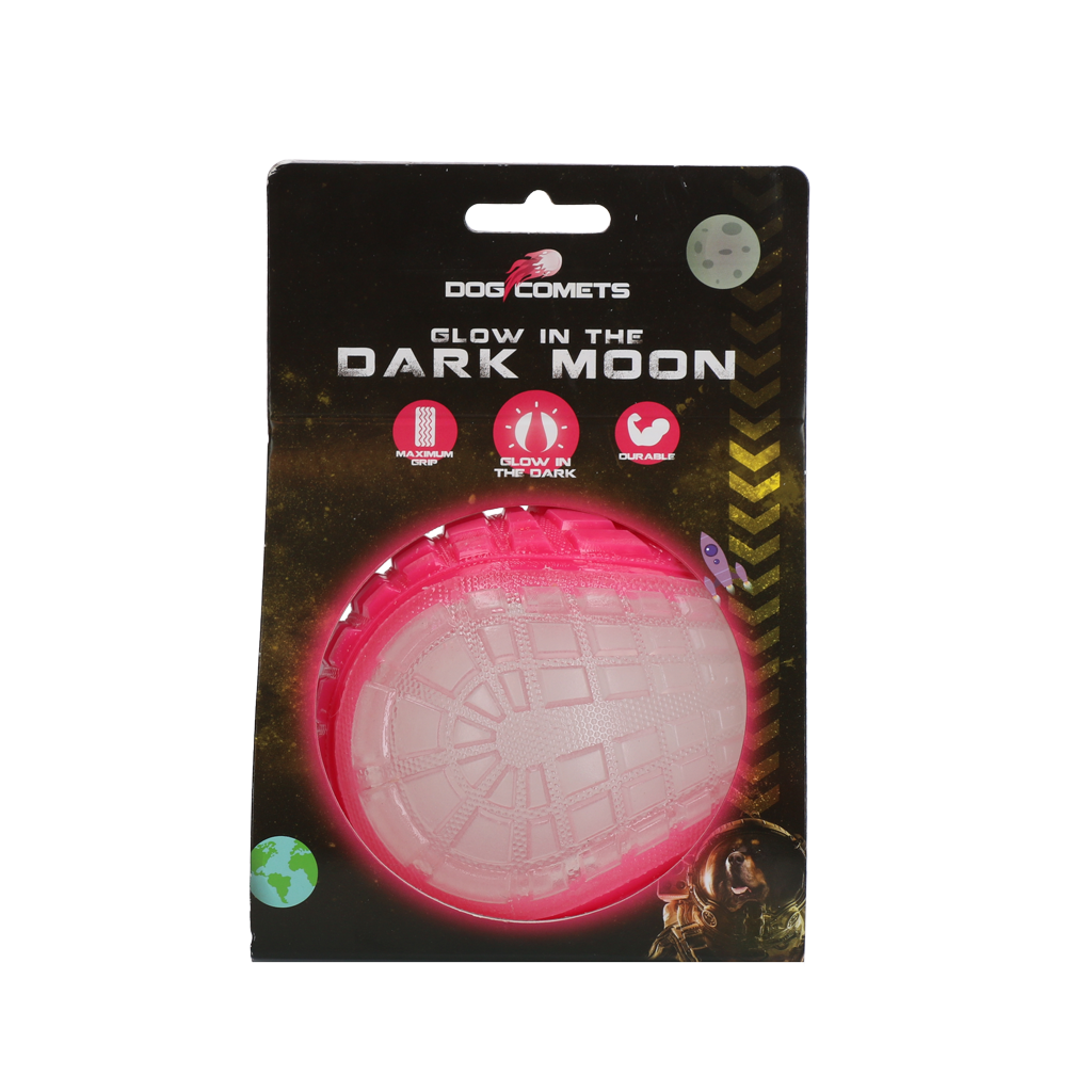 Dog Comets Glow in the Dark Moon Pink L *