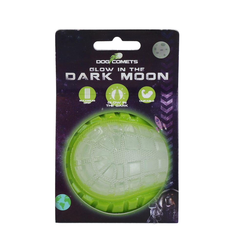 Dog Comets Glow in the Dark Moon Green M *