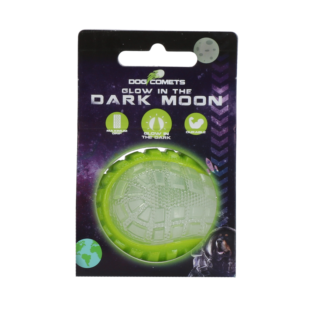 Dog Comets Glow in the Dark Moon Green S *
