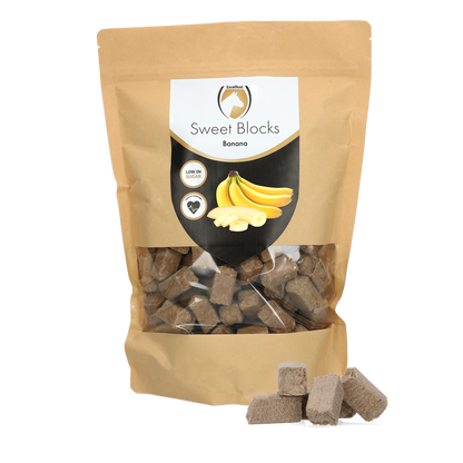Sweet Banana Blocks – Natürliche Banane als Pferdesnack *