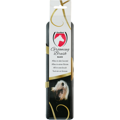 Excellent Horse Grooming Brush L Schwarz *