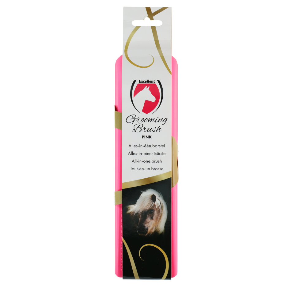 Excellent Horse Grooming Brush L Rosa *