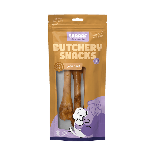 Braaaf Butchery Snacks Lammknochen 3 Stück