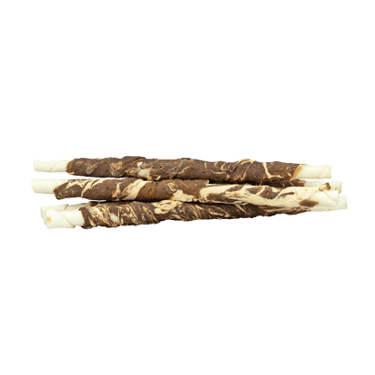 Braaaf Rawhide Twister Lamm & Fisch (6 St.) - 21 cm