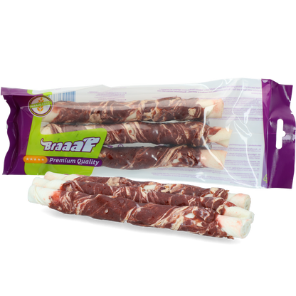 Braaaf Rawhide Twister Lamm & Fisch (3 St.) - 21 cm
