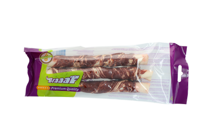 Braaaf Rawhide Twister Lamm & Fisch (3 St.) - 21 cm
