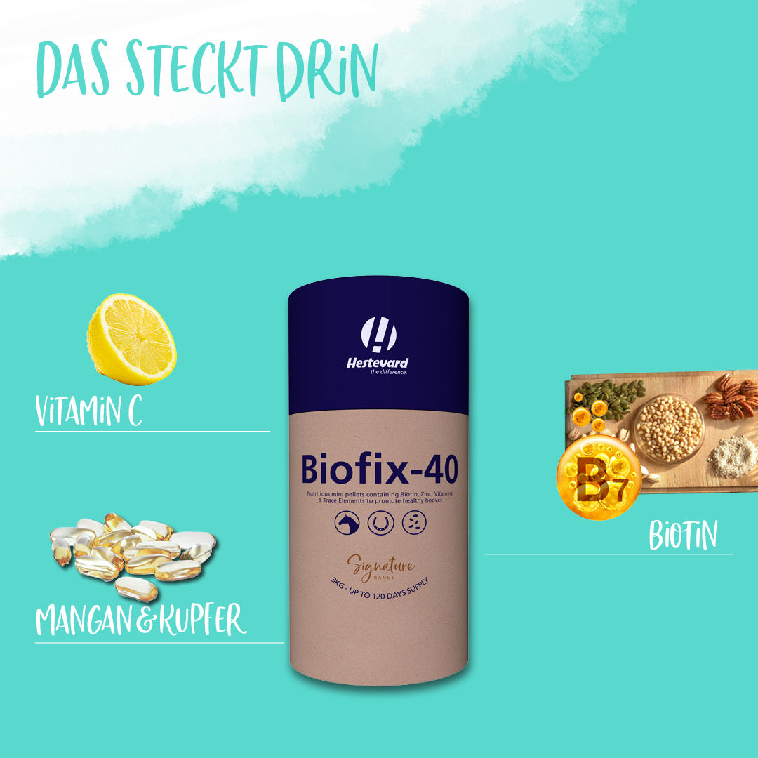 Hestevard Biofix-40 - Mineralisierte Mini-Pellets für Hufe & Haare