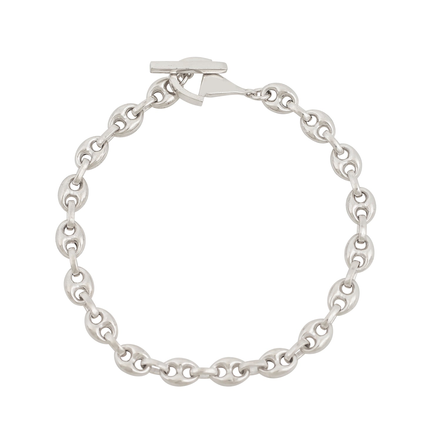 Sterling Silber T-Bar Armband mit D-Ring Bit