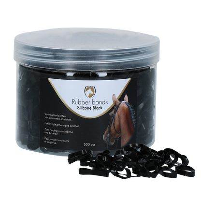 Excellent Horse Rubber Bands Silicone Black *
