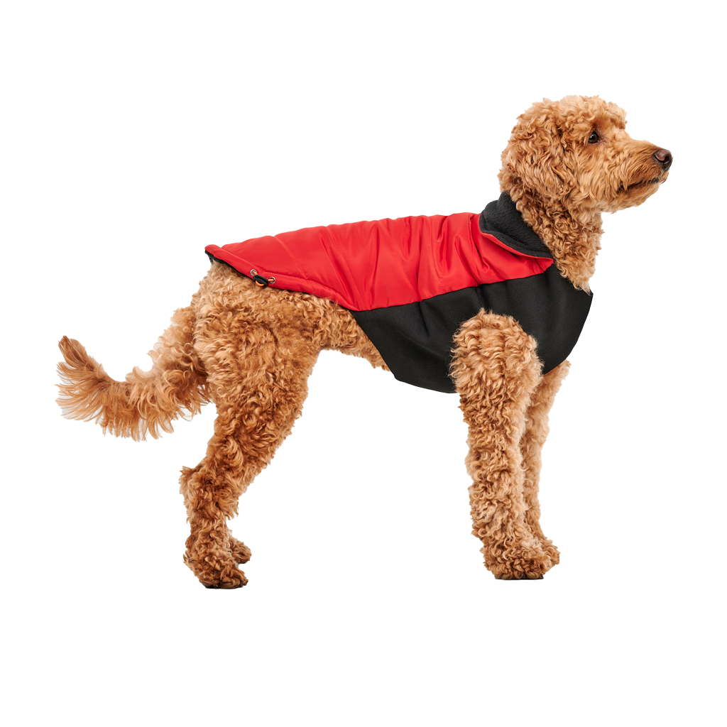 Goo-eez Mock Neck Signature Wrap Jacket M Rot/Schwarz *
