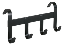 Trensenhalter Metall mit 4 Haken schwarz