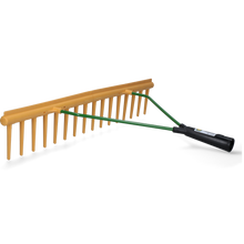 Heurechen mit Egalisierkante 64 cm, 16 Zähne *