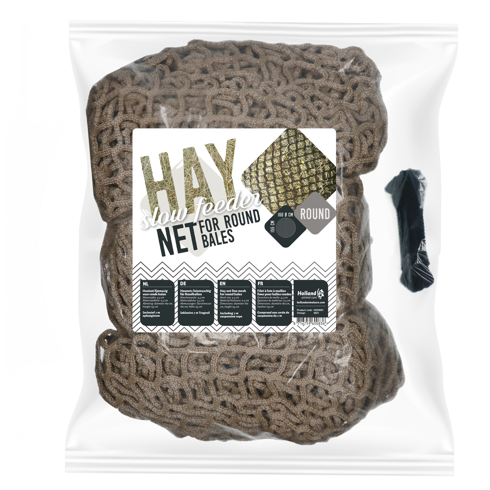 Hay Slow Feeder Net Rundballen