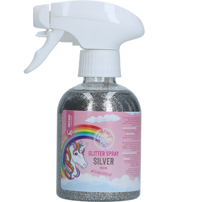 Lucky Horse Unicorn Glitzerspray Silber