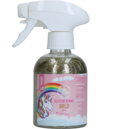 Lucky Horse Unicorn Glitzerspray Gold