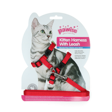 Pawise Kitten Harness With Leash Red/Blue S