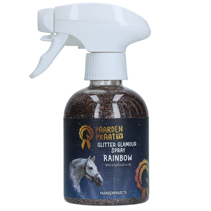 Paardenpraat TV Glitter Glamour Spray Regenbogen