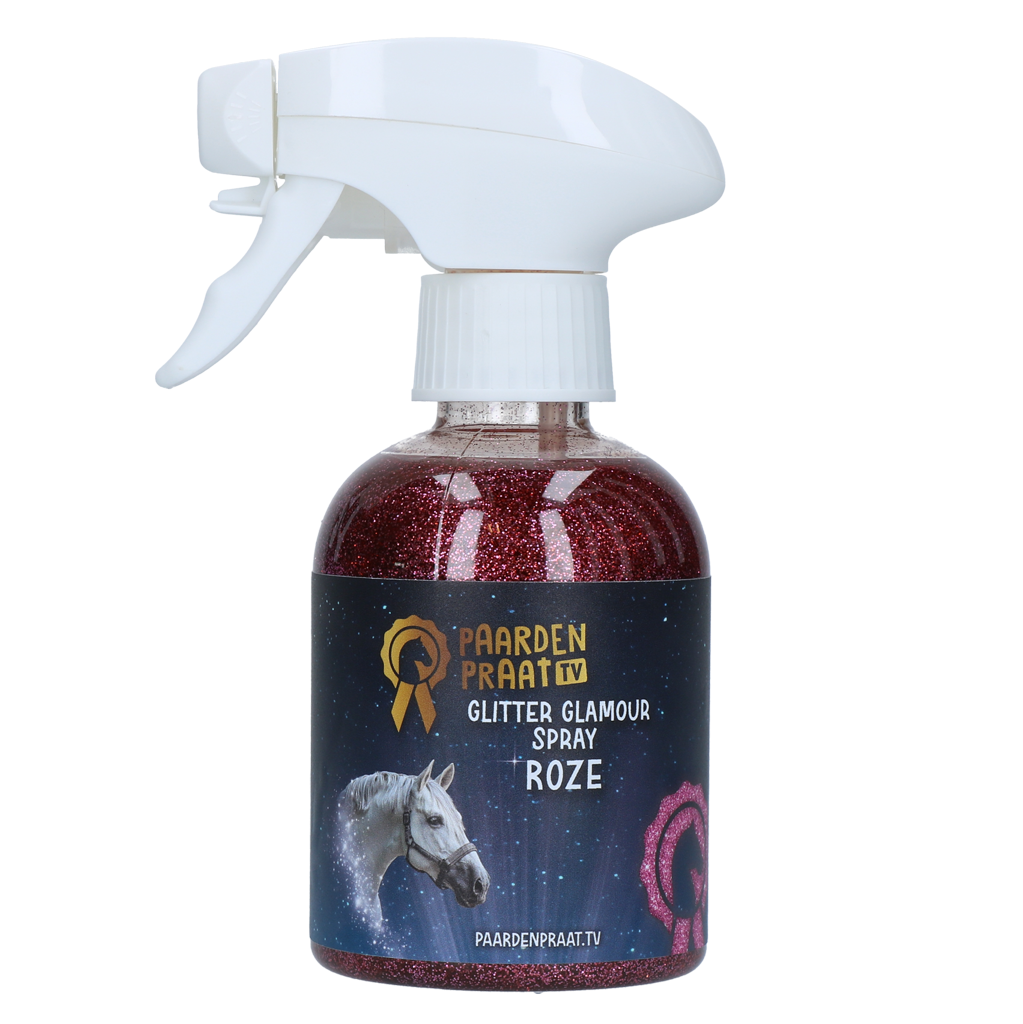 Paardenpraat TV Glitter Glamour Spray Rosa
