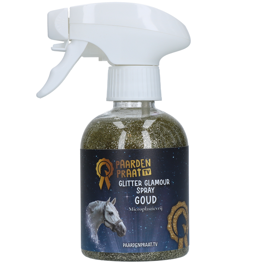 Paardenpraat TV Glitter Glamour Spray Gold