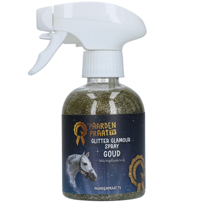 Paardenpraat TV Glitter Glamour Spray Gold