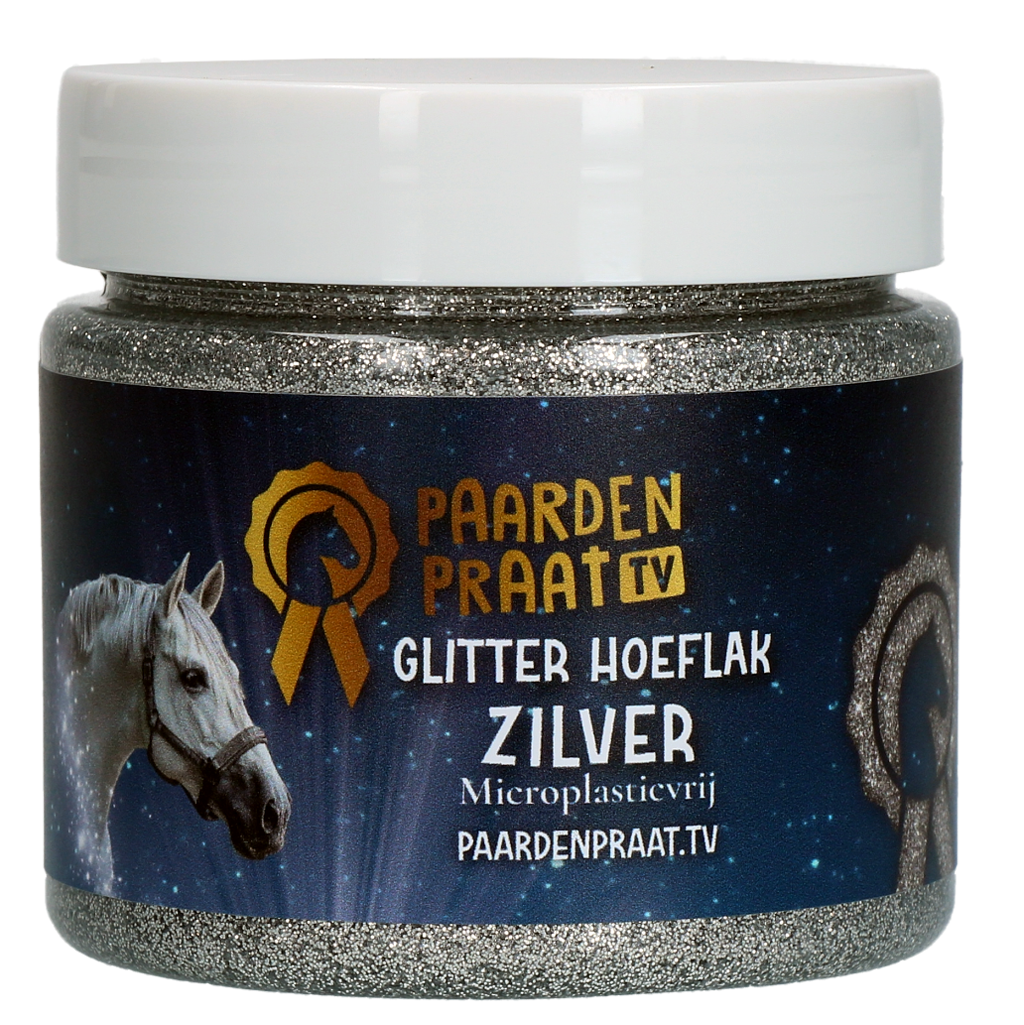Paardenpraat TV Glitzer Huflack Silber *