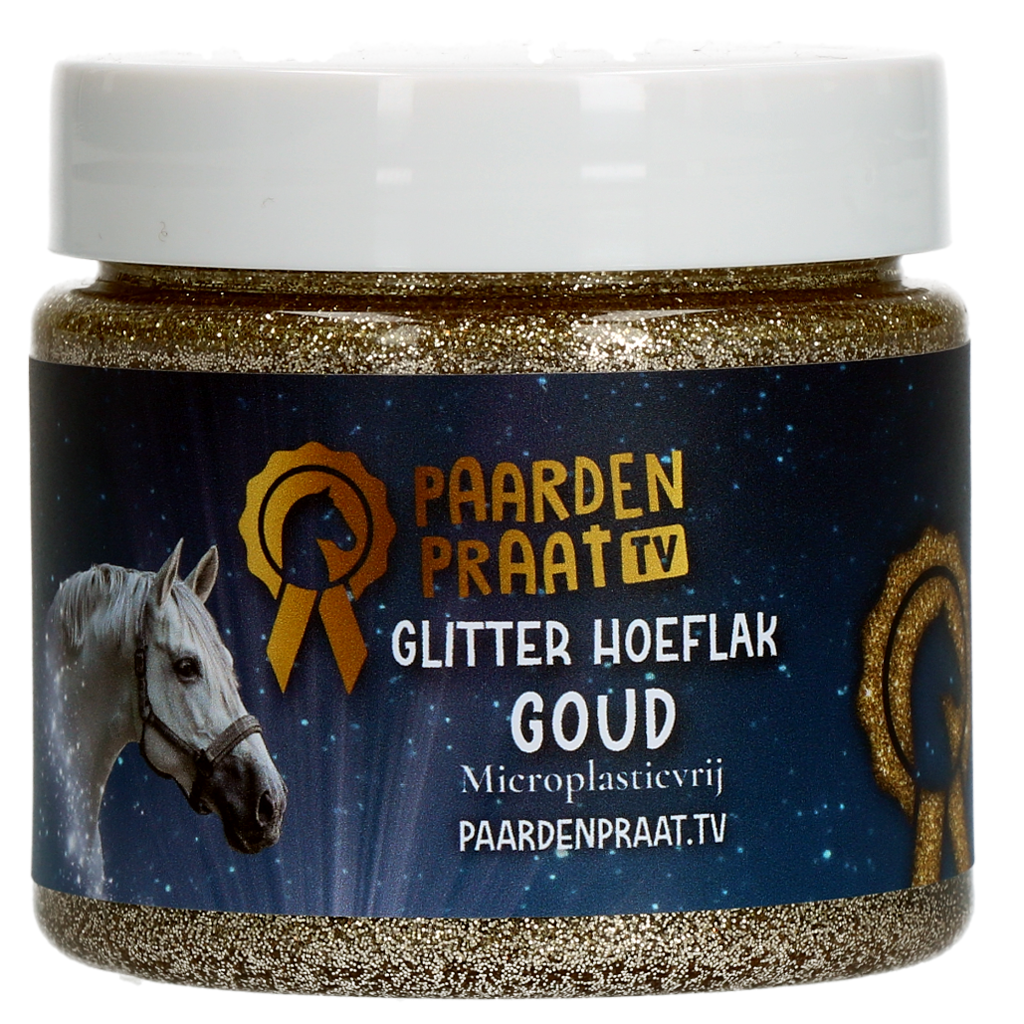 Paardenpraat TV Glitzer Huflack Gold *