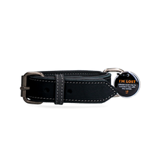 Spotted! Pro Lederhalsband Schwarz 3 x 65 cm