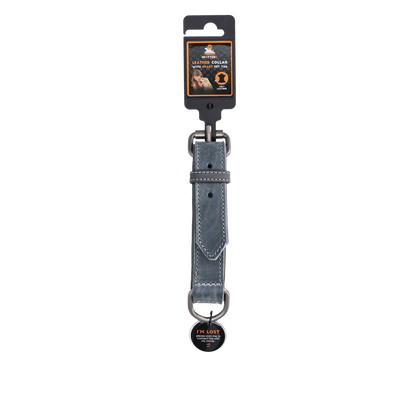 Spotted! Pro Lederhalsband Grau 2,5x40cm *