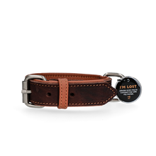 Spotted! Pro Lederhalsband Braun 2,5 x 45 cm
