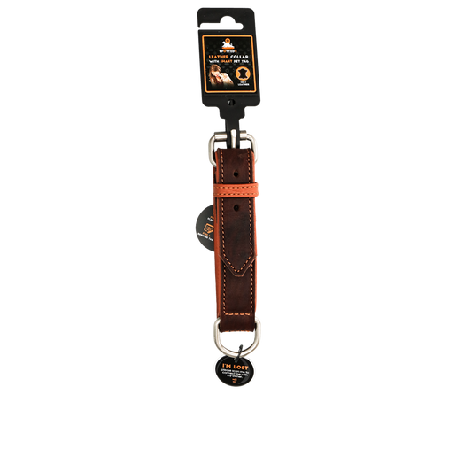 Spotted! Pro Lederhalsband Braun 2,5 x 40 cm *