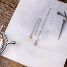 Sterlingsilber Snaffle Bit Drop Ohrringe – Minimalistische Eleganz & feine Reitsport-Inspiration