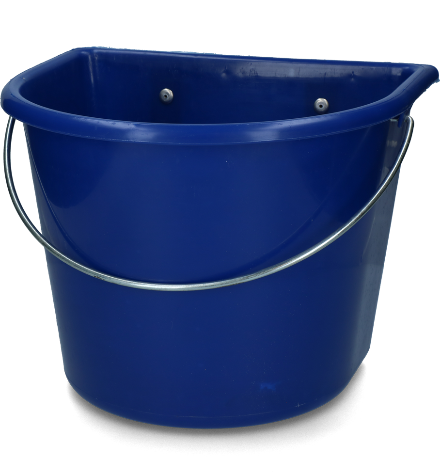 vPlast Futtertrog mit Haken und Griff 15 l Dunkelblau