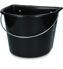 vPlast Futtertrog mit Haken und Griff 15 l Schwarz