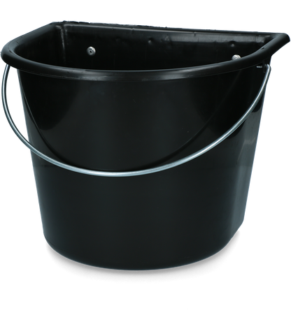 vPlast Futtertrog mit Haken und Griff 15 l Schwarz