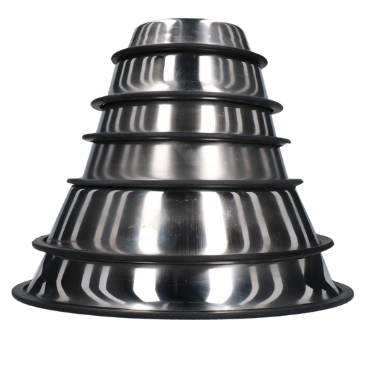 Anti-Rutsch Speise- & Trinkschale Edelstahl 450 ml Ø 19 cm *